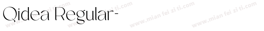 Qidea Regular字体转换